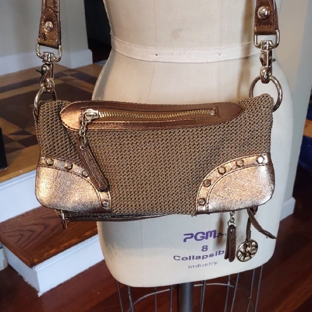 The Sak Metallic Bronze and Tan Crossbody Bag - Picture 12 of 13